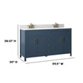 thumbnail image 6 of Twin Star Home 60" Double Bathroom Vanity, Franklin Blue, 6 of 8