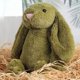 thumbnail image 1 of Juguetes de peluche de conejito de Pascua de 9,8 pulgadas, color verde salvia, peludos y holgados, animales de peluche de conejito de color sólido, peluches de eucalipto difusos para decoración, 1 of 8