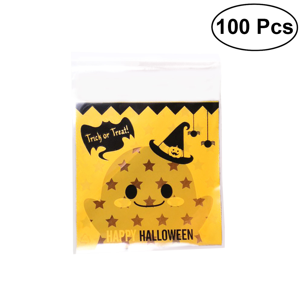 Rosarivae 100 Pcs Halloween Pumpkin Cookie Decorating Bags Plastic
