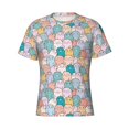thumbnail image 4 of Vsdgher Colorful Cute Pig Print Men's Dry Fit Mesh Athletic Shirts Moisture Wicking Tennis T-Shirt Tops, 4 of 9