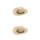 thumbnail image 4 of Sombrero de paja plegable Sonducket para hombre ala ancha Beige, 4 of 6