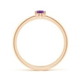 thumbnail image 2 of ANGARA Natural 0.3 Ct. Amethyst Solitaire Stackable Ring in 14K Rose Gold for Women (Ring Size: 3.5), 2 of 10