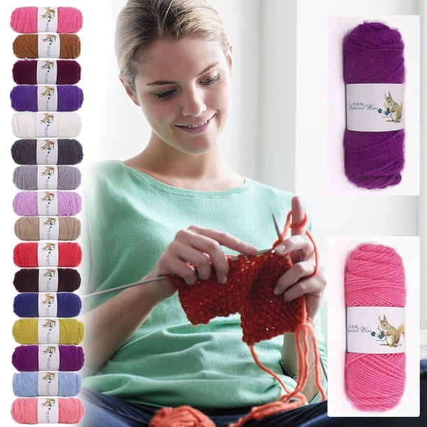 Xihbxyly Hilo de Lana para Tejer, Mohair Suave, Ideal para Hacer Chal, Bufanda, Gorro o Ganchillo. Hilo Versátil para Manualidades. Lavable a Mano. Madeja de 75 G. Ideal para Suéteres y Colchonetas.