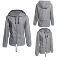 thumbnail image 5 of URMAGIC Ladies Juniors Long Sleeve Thin Basic Waterproof Hoodie Jacket Outdoor Hiking Rain Outwear, 5 of 6