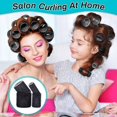 thumbnail image 2 of Hair Curlers 36 Pcs Set with 24Pcs 4 Sizes and 12 Clips for Long Medium Short Thick Hair, Black, 2 of 4