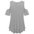 thumbnail image 2 of FashionOutfit Women's Cold Shoulder Solid Top, 2 of 3