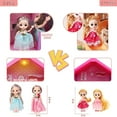 thumbnail image 3 of Freecat Doll Houses for Girl,4 levels, 11 rooms, 2 dolls, Slide &Furniture Accessories, Toys for Girls 3 6 Years,Girls Christmas Toy Gifts..(Purple), 3 of 9