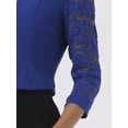 thumbnail image 5 of DARING DIVA Women's Lace Panel Crop Bolero Shrug Dress for Work Office M Royal Blue, 5 of 7