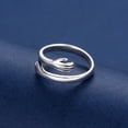 thumbnail image 2 of Anillo de abrazo de plata de ley ajustable, chapado en anillo de abrazo para parejas, anillos de abrazo para mujeres y hombres, anillos de boda, anillos envolventes, anillos de mano, joyería para adolescentes y niñas JM, 2 of 5