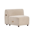 thumbnail image 5 of Christopher Knight Home 5-Piece Modern Curved Cloud Upholstered Bouclé Sofa, Armless 9-Seater, Beige, 5 of 11