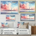 thumbnail image 4 of Designart "Minimalist Skyline A Very Pink and Blue" Sky Floater Framed Canvas Wall Art, 4 of 7