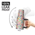 thumbnail image 3 of 40oz Pioneer Flower Floral Print Pattern Insulated Tumbler with Handle, BPA-Free Leak Proof Lid and Straws, Double Wall Vacuum, Hot 12h/Cold 34h, 3 of 6