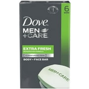 4 Pack - Dove Men+Care Body and Face Bar Extra Fresh 4 oz, 6 Bar