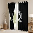thumbnail image 3 of Feelyou Cartoon Letter Q Curtains Pack of 2 (42x84 Each) for Kid, Buffalo Monogrammed Curtains Blackout, Square Geometric Bedroom Curtains, Black Out Curtains Decor, 3 of 6