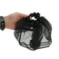 thumbnail image 2 of Unique Bargains 1 Pc Scrunchie Fashion Mesh Ruffle Hair Elastics Black, 2 of 5