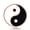 Rose Gold, variant on Yin and Yang Symbol Hard Enamel Lapel Pin | Clayton Jewelry Labs