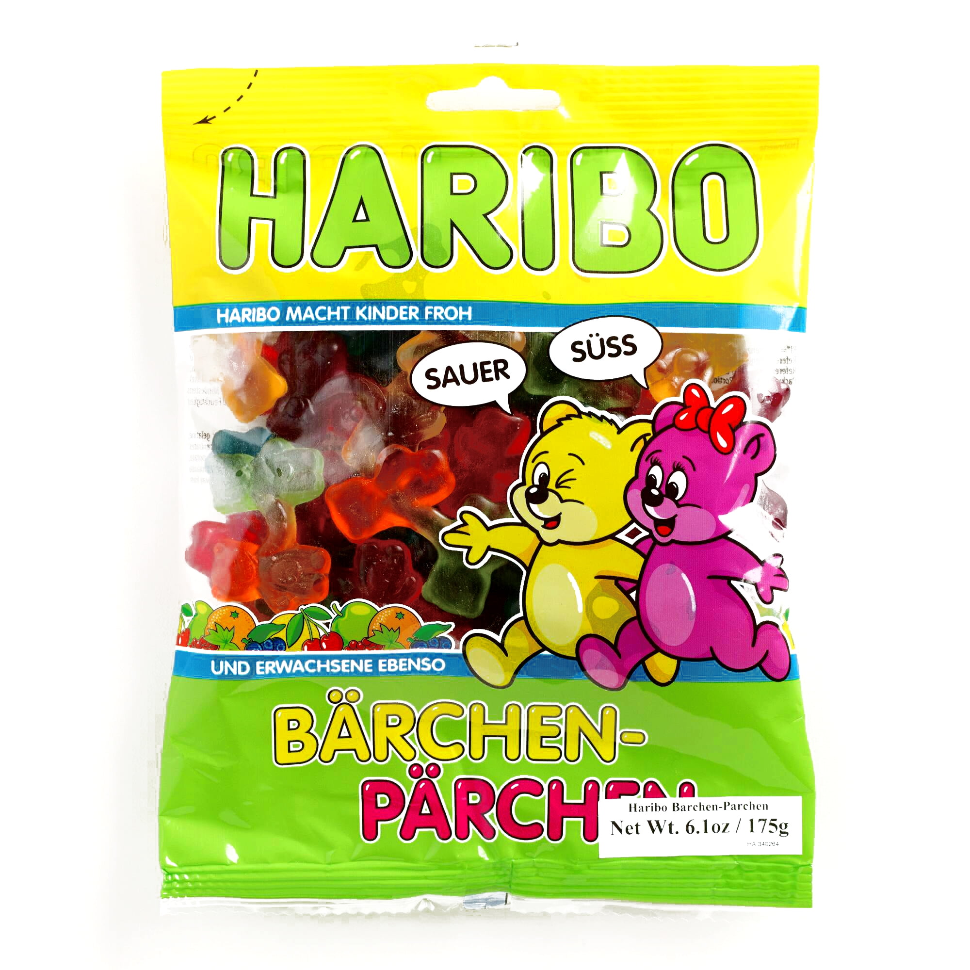 Haribo Barchen Parchen Sweet and Sour Gummies 7.05 oz each (4 Items Per