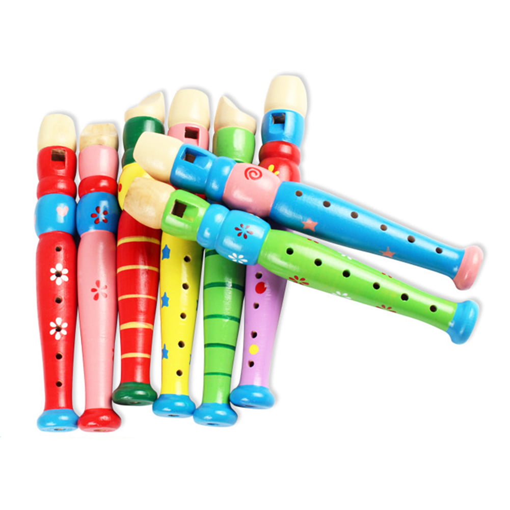 For Kids Musical Instrument Toys Wooden Educational Toy Piccolo Flute Toys 
