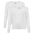 thumbnail image 1 of Bamboo basics Camiseta de mujer, pack de 2 - LARA Manga de tronco, chaleco, cuello redondo, uni Blanco S (Small), 1 of 4