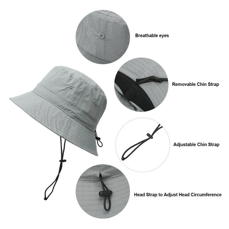 Waterproof Bucket Hat for Women Men Rain Hat UPF 50+ Wide Brim Boonie Sun  Hat