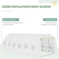 thumbnail image 4 of Outsunny 19.7' x 9.8' x 6.6' Greenhouse Cover Replacement, White, 4 of 10