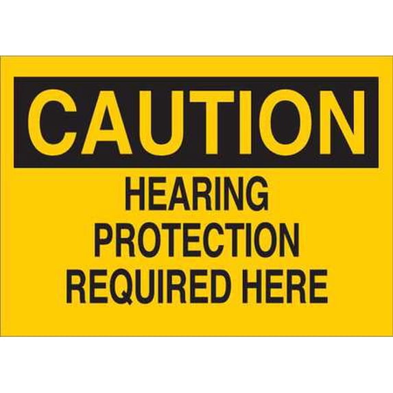 BRADY 75919 Caution Sign, 7 x 10In, Black/Yellow