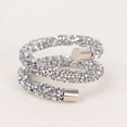 thumbnail image 2 of Balsa Circle 4 Silver  Swirl Design Rhinestone Napkin Rings Party Events Reception Decorations Wedding Supplies, 2 of 8