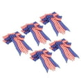 thumbnail image 3 of Star Stripes Bow, Fine Linen Material Beautiful Practical Patriotic Wreath Bow  For Door, 3 of 8