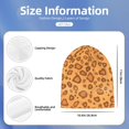 thumbnail image 4 of Milk Silk Knitted Pullover Hat 11×10.6in Double Layer Design Strong Sweat Absorption For Daily Exercise Travel Leopard Skin Print Style Orangered_4, 4 of 8