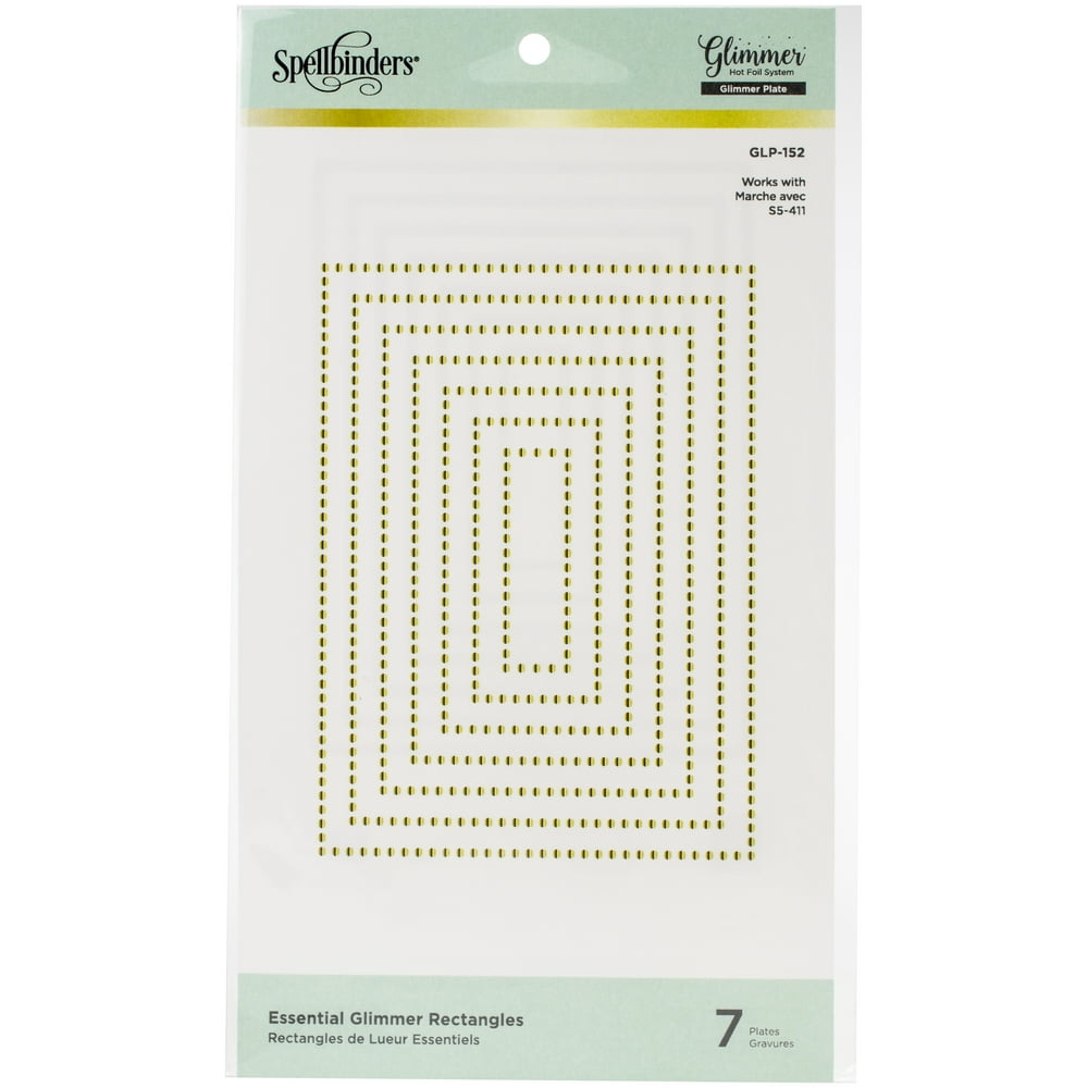 Spellbinders Glimmer Hot Foil Plates Essential Rectangles Walmart