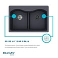 thumbnail image 5 of Elkay Quartz Classic 33" x 18-7/16" x 9-7/16", Single Bowl Undermount Sink, Black Black, 5 of 7