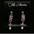 thumbnail image 3 of Mi Amore Flower Dangle-Earrings Silver-Tone/Purple, 3 of 4