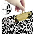 thumbnail image 4 of Coolnut Sexy Leopard Print Acrylic Clipboard with Low Profile Gold Metal Clip Standard A4 Letter Size Decorative Clipboards for Office,Jobsite,Medical,School, 4 of 7