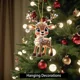 thumbnail image 5 of Encantador adorno colgante para árbol de Navidad con forma de reno de acrílico para coche de bebé, regalo de vacaciones, 5 of 5