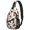 Thanksgiving Turkey Pilgrim Hat Acorn Pattern, variant on Thanksgiving Turkey Hat Pumpkin Sling Backpack, Unisex Hiking Chest Pack with Side Mesh Pockets, Earphone Hole Port Gift Ideas for Travel Shopping Commuting