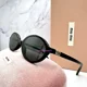 thumbnail image 2 of MIU MIU Sunglasses MU 04ZS 1AB5S0 Black Oval Round Gold Logo Italy Authentic, 2 of 6