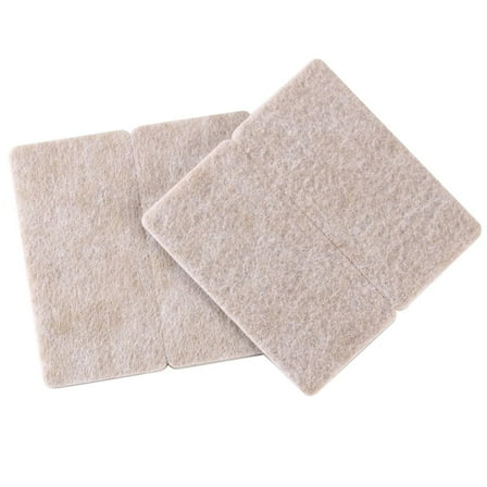 FELTECHELECTR 4Pcs Light Brown Felt Pads for Furniture Glides and Floor Protection 3.3x1.7x0.2in