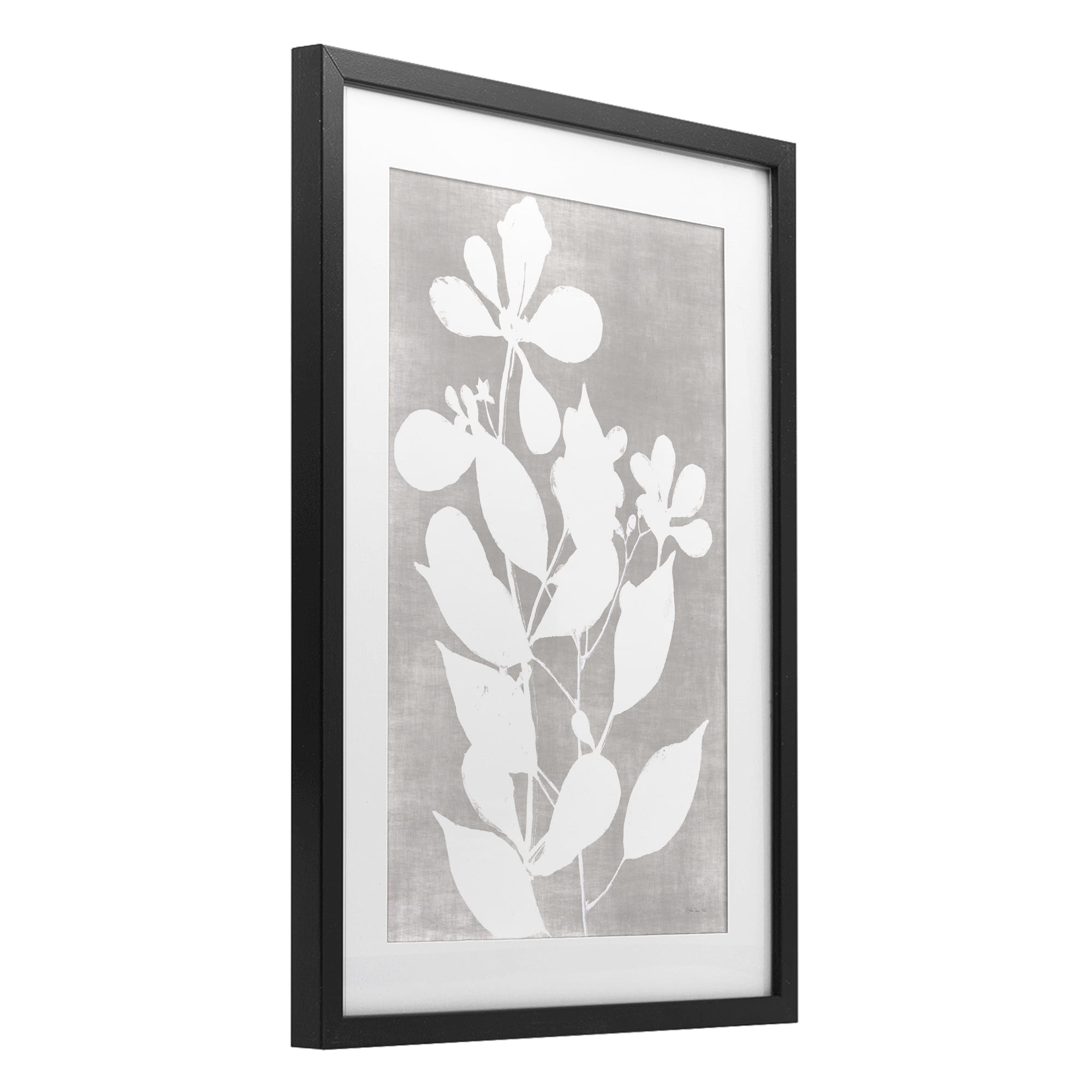 Stupell Industries Minimalist Foliage Impression Black Framed Print Under Glass, design by Stellar Design Studio