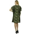 thumbnail image 4 of Bimba Womens Satin Kimono Floral Green Bridesmaid Drawstring Cover Up Kaftan-26, 4 of 8