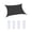 Black, variant on Quadrilateral Sun Shade 5.9×6.5ft Outdoor Breathable Sunshade Protective Shade Sail for Backyards Courtyards Patios Gardens Outdoor Watermelon Red