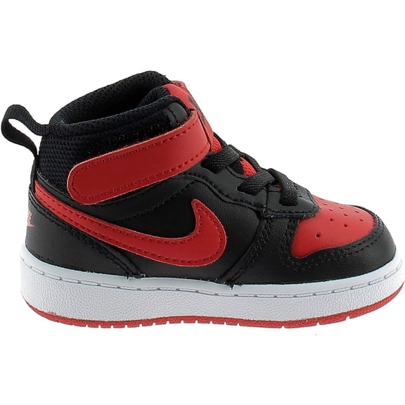 Toddler's Nike Court Borough Mid 2 Blk/University Red-White (CD7784 003) - 8