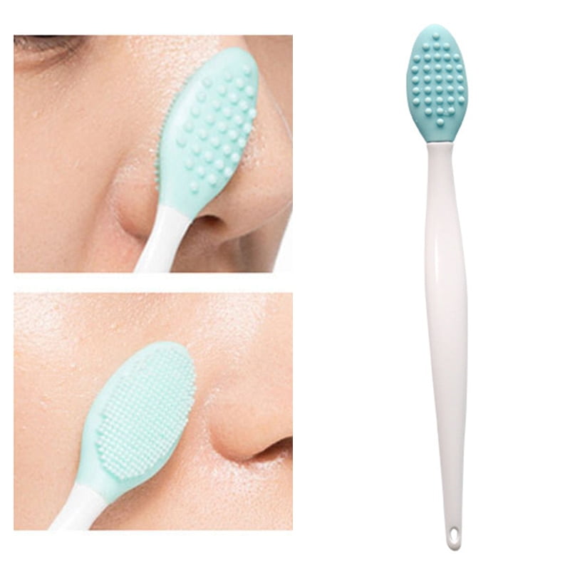 Fishyu 2Pcs Silicone Face Nose Cleaner Brush Exfoliating Blackhead Facial Clean Tool