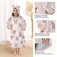 thumbnail image 4 of Wearable Blanket with Sleeves and Pocket Oversized Hooded Sweatshirt 3-14 YR Beautiful Butterflies S, 4 of 7