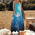 thumbnail image 2 of Jellyfish Ocean Style Sleeveless Dress for Women Clothing Female Women's Summer Skirt, 2 of 7
