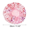 thumbnail image 2 of Unique Bargains Women Waterproof Stripe Shower Cap 1 Pc Pink, 2 of 3