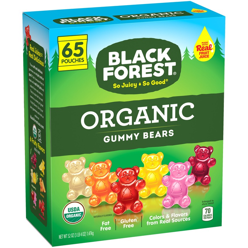 Black Forest Organic, Gummy Bears Candy, 65 Ct