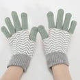 thumbnail image 4 of HAiming Women Winter Knitted Gloves Fleece Lined Color Block Thermal Warm Strenchy Touch Screen Soft Clothes, 4 of 4