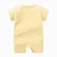 thumbnail image 4 of KPOPLK Baby Boy Pajama Lightweight Short Sleeve Baby Romper Jumpsuit with Snap Closure Infant Newborn Boy Sleep Clothes Size 12-18 Months,Yellow, 4 of 4