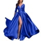 thumbnail image 1 of Vestido de fiesta de retazos de encaje sexi, vestidos largos hasta el suelo con aberturas altas en la cintura, vestido infinito para damas de honor, vestido de invitados de boda para mujer A, 1 of 4