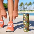 thumbnail image 2 of 20oz Green Chicken Farm Pattern Skinny Tumblers Stainless Steel Tumbler with Lid and Straw,Vacuum Insulated Double Wall Travel Tumbler Cups with Cleaning Brush for Coffee,Tea, 2 of 6